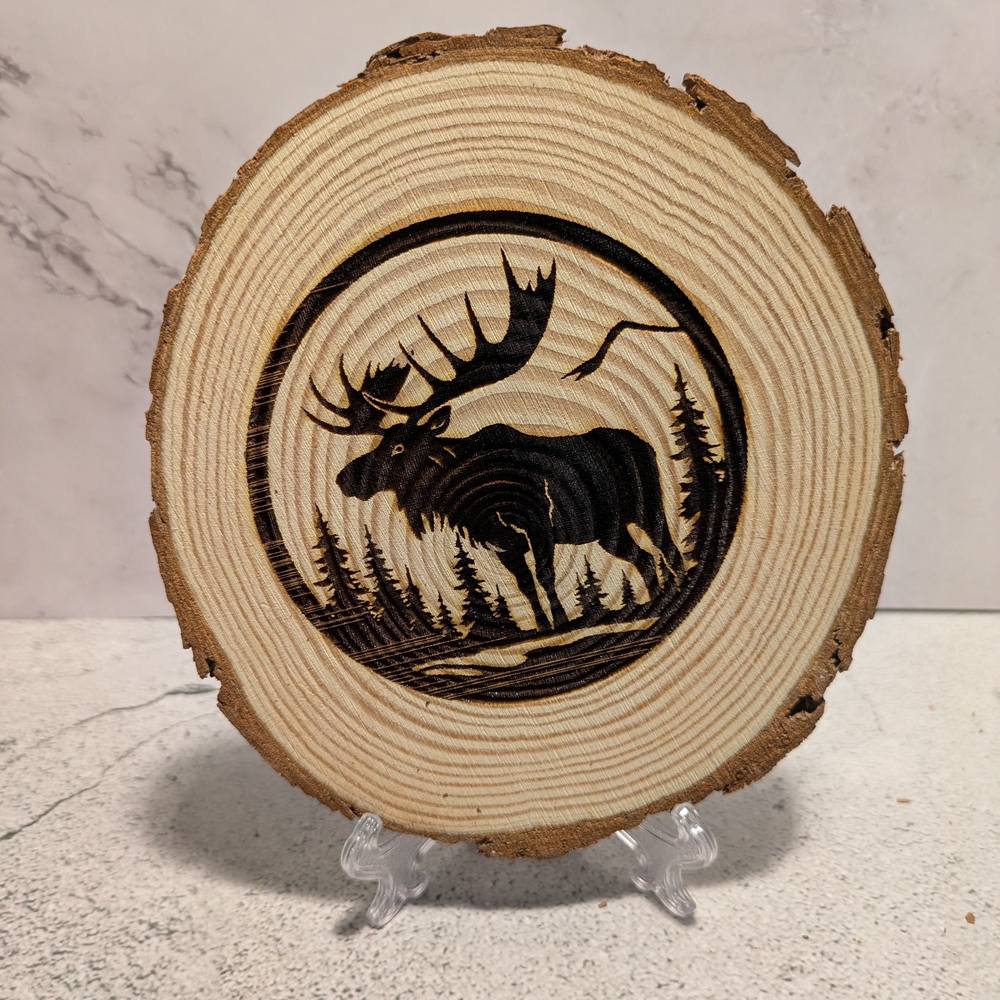 Wooden Moose Coaster